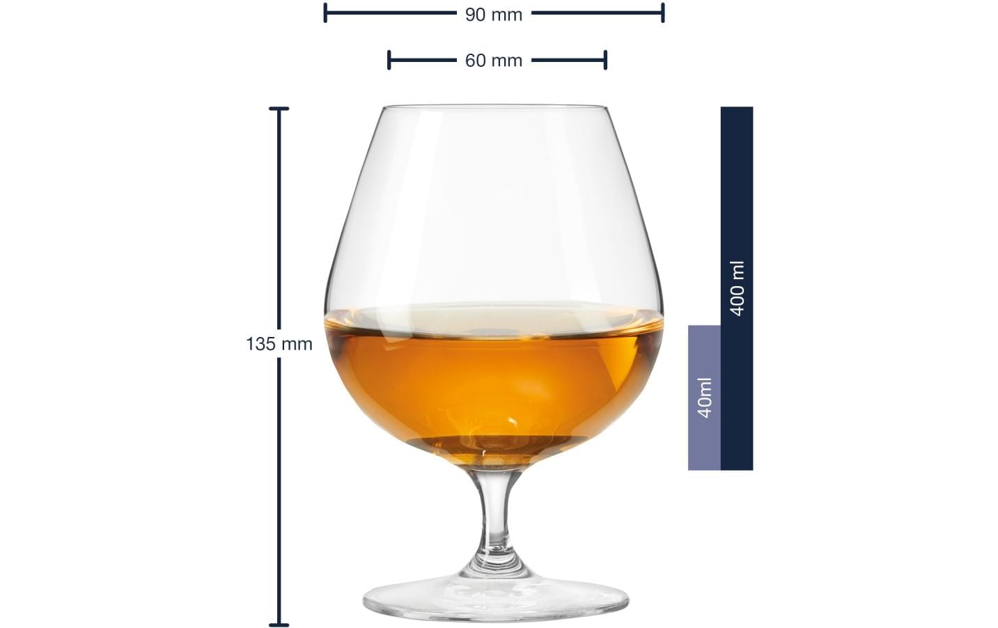 Cognacglas Ciao 400 ml, 6 Stück, TransparentCognacschwenker Set