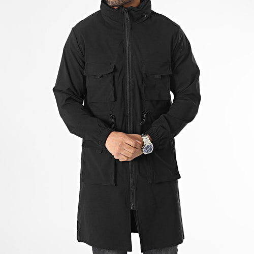 Veste Zippée Longue Noir