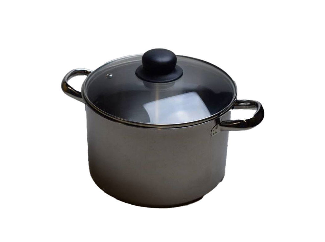 PANELA COM ASA E TAMPA EVEM INOX EM INOX 20CM