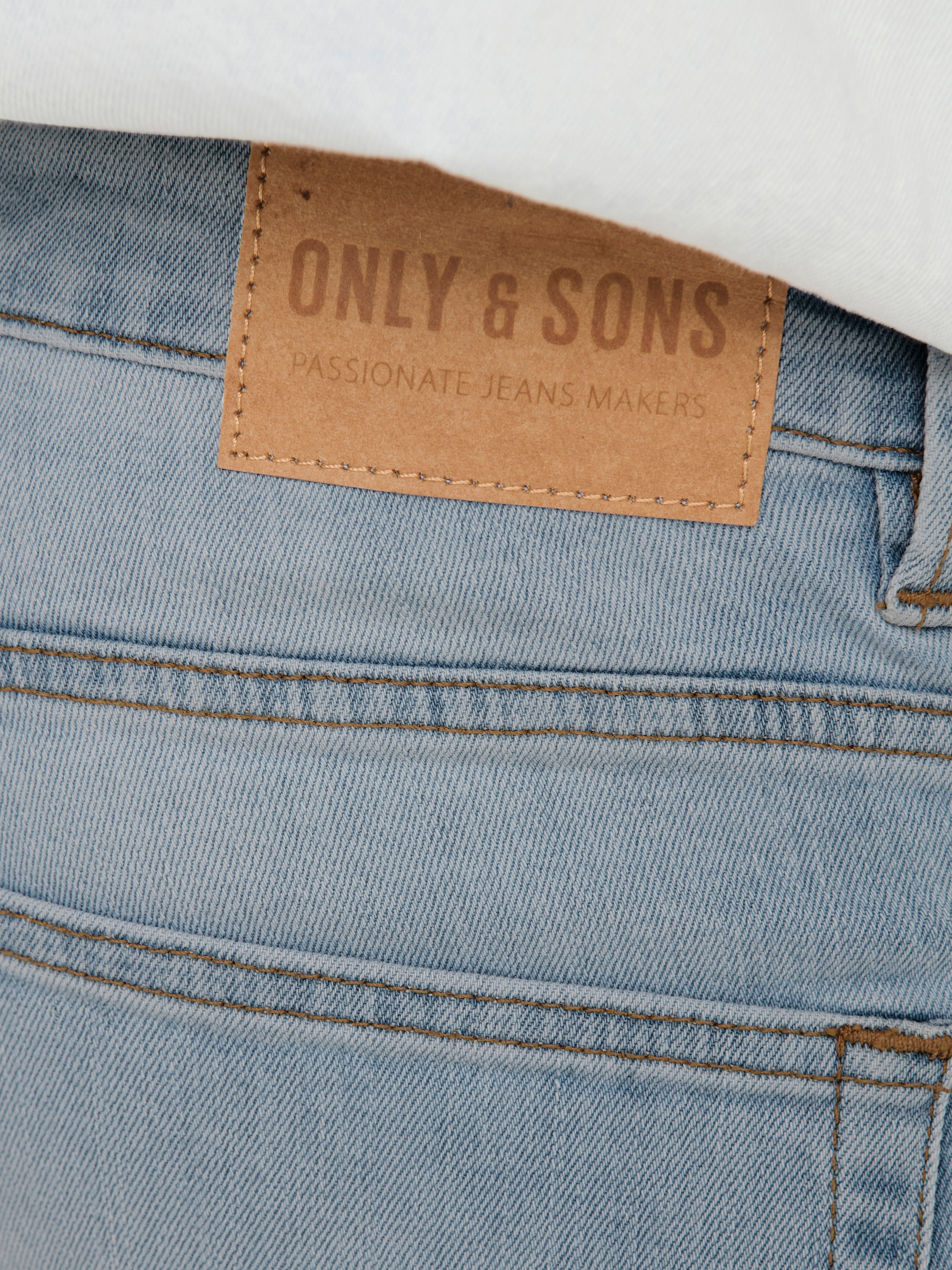 -ONSLOOM Mittlere Taille Slim Fit Jeans Light Blue Denim