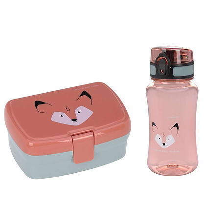 Lässig Brotdose m. Trinkflasche - About Friends - Fox - Orange
