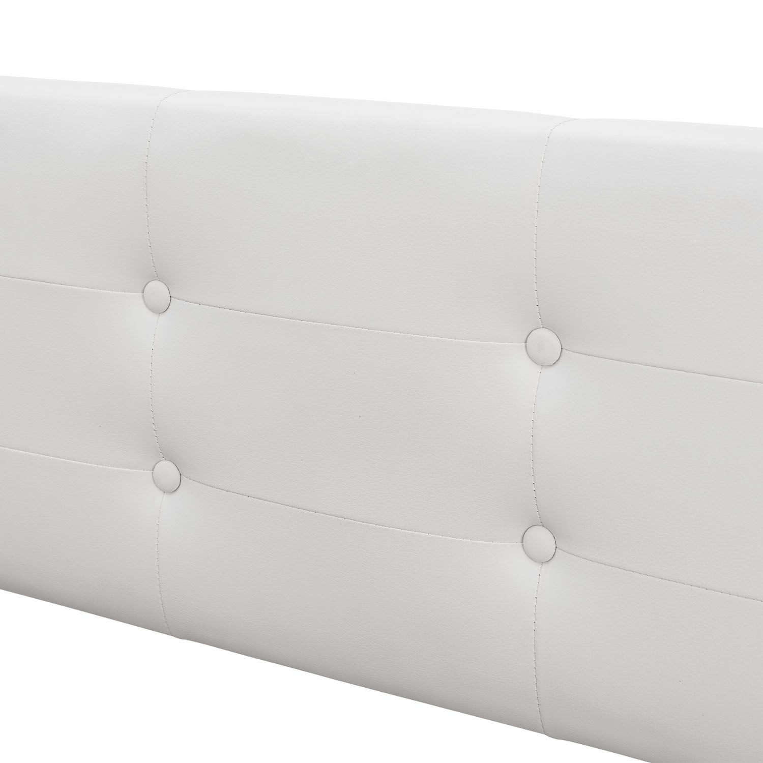 Juskys Polsterbett Marbella 180x200 cm weiß - Bett mit Matratze, Bettkasten & Lattenrost