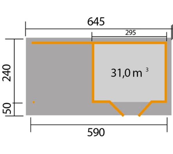 Weka Designhaus 126 B, Gr. 1, ca.