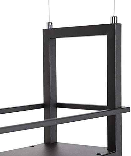 Qazqa - Modern Industrie I Vintage I Hängelampe I Pendellampe I Pendelleuchte schwarz mit Rack 4-flammig-Licht - Cage Rack - Stahl Länglich - LED geeignet E27