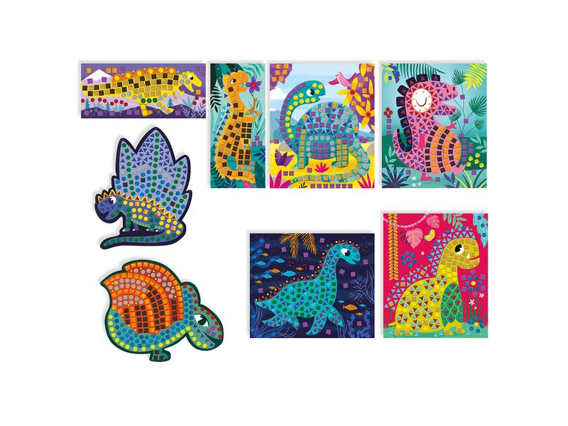 Janod Bastelset Dinosaurier Mosaik Kreativ-Set