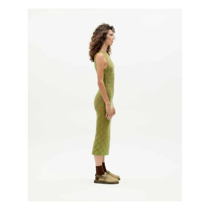 Thinking Mu Robe Maille Pippi Coton Bio | Vert