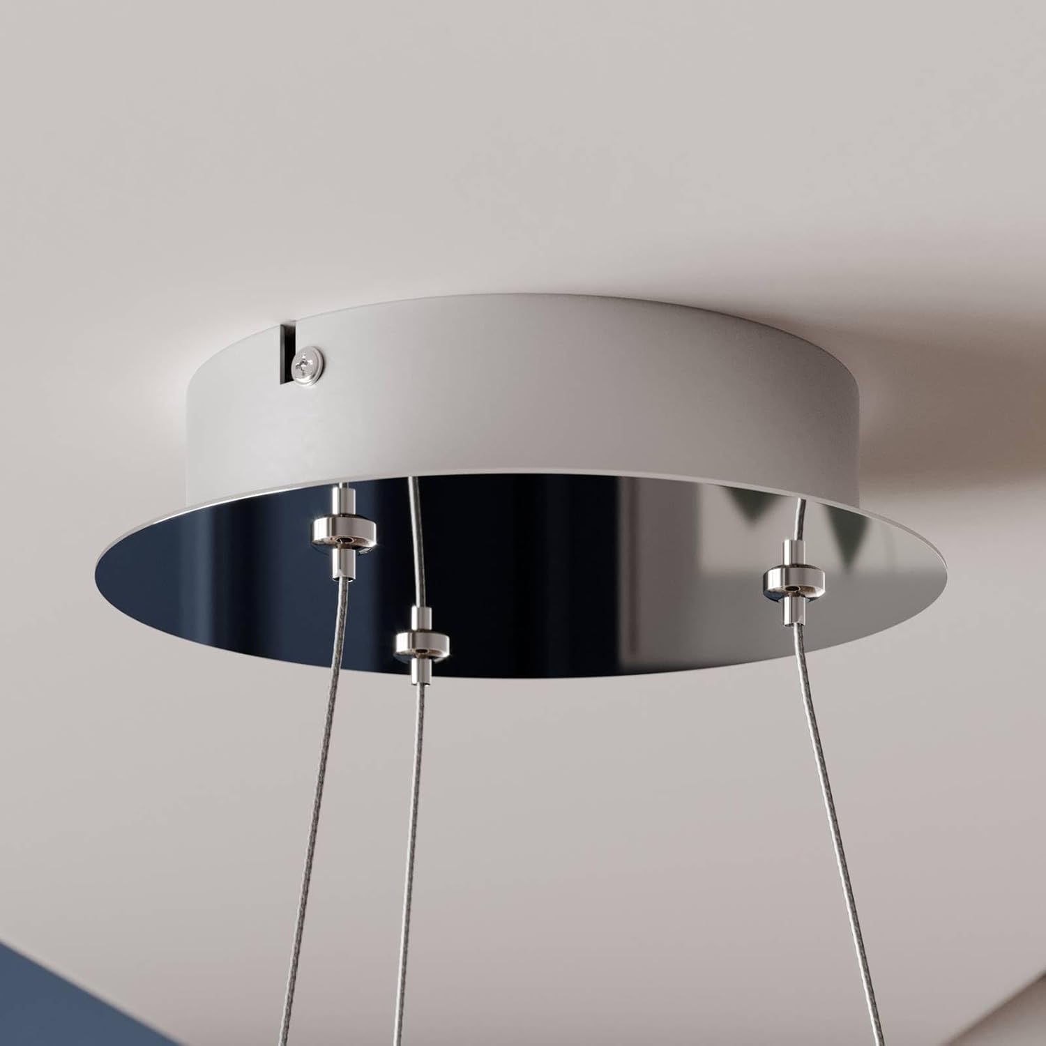Lucande LED Lyani dimmbar (Modern) in Chrom aus Metall (1 flammig,) Wohnzimmerleuchte