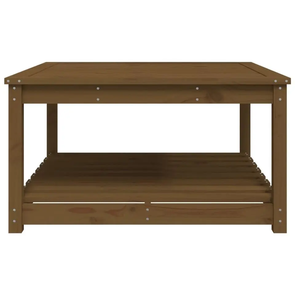 vidaXL - Tuintafel met opbergruimte - Honingbruin - Grenenhout - 82,5x82,5x45 cm