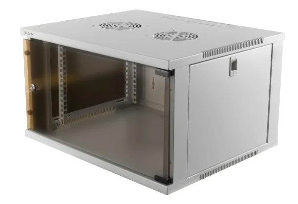 DELTACO 19-5406W - Kabinet - vægmonterbar, gulvstående - hvid - 6U - 19