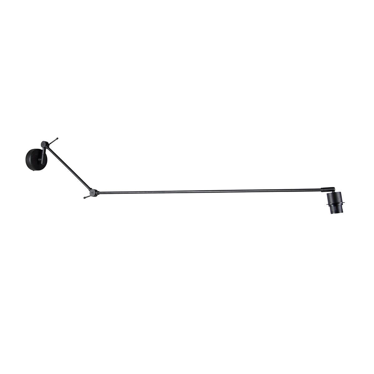 Moderne wandlamp zwart verstelbaar - Blitz