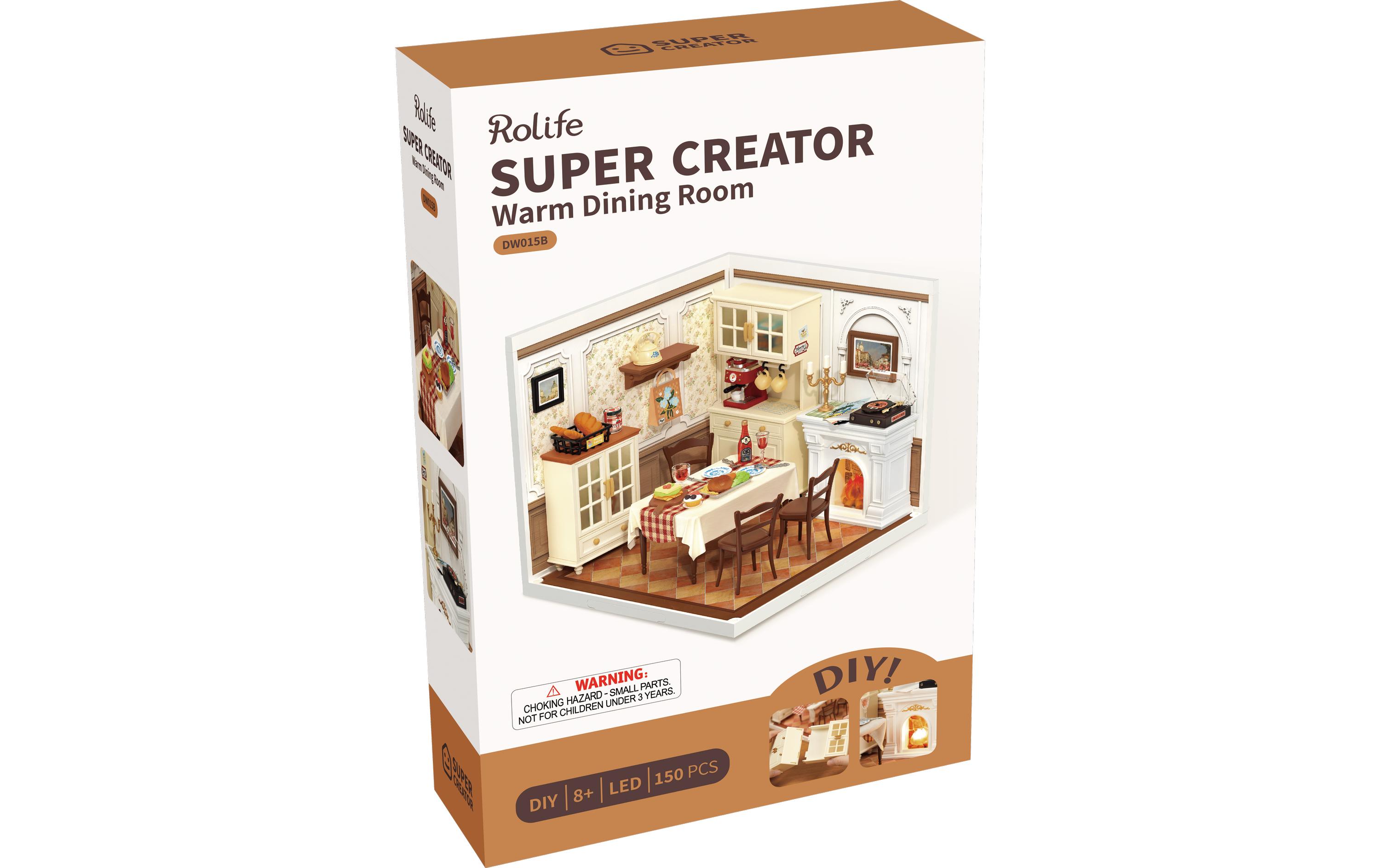 Bausatz Warm Dining Room3D-Puzzle aus lasergeschnittenen Holzteilen