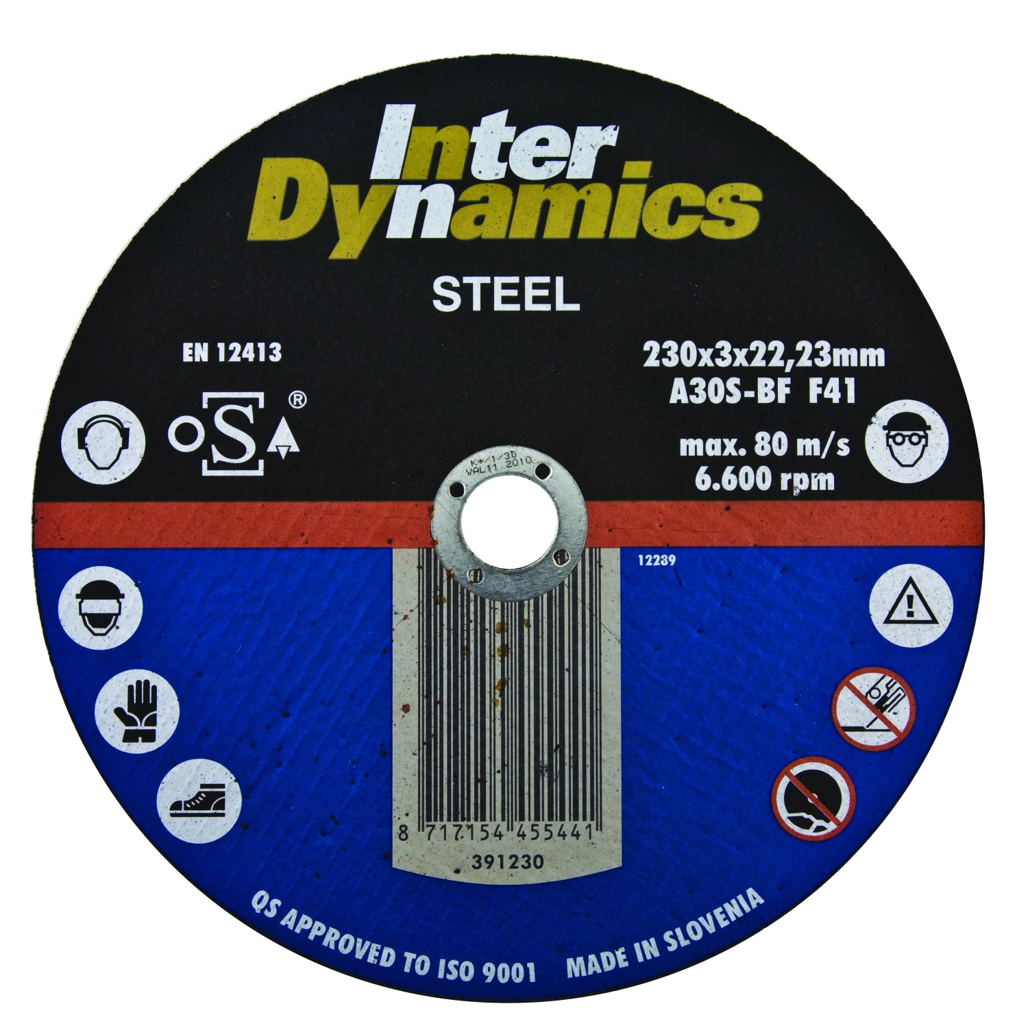 InterDynamics 391115 Diamantdoorslijpschijf - 115 x 22,23 x 3mm - metaal