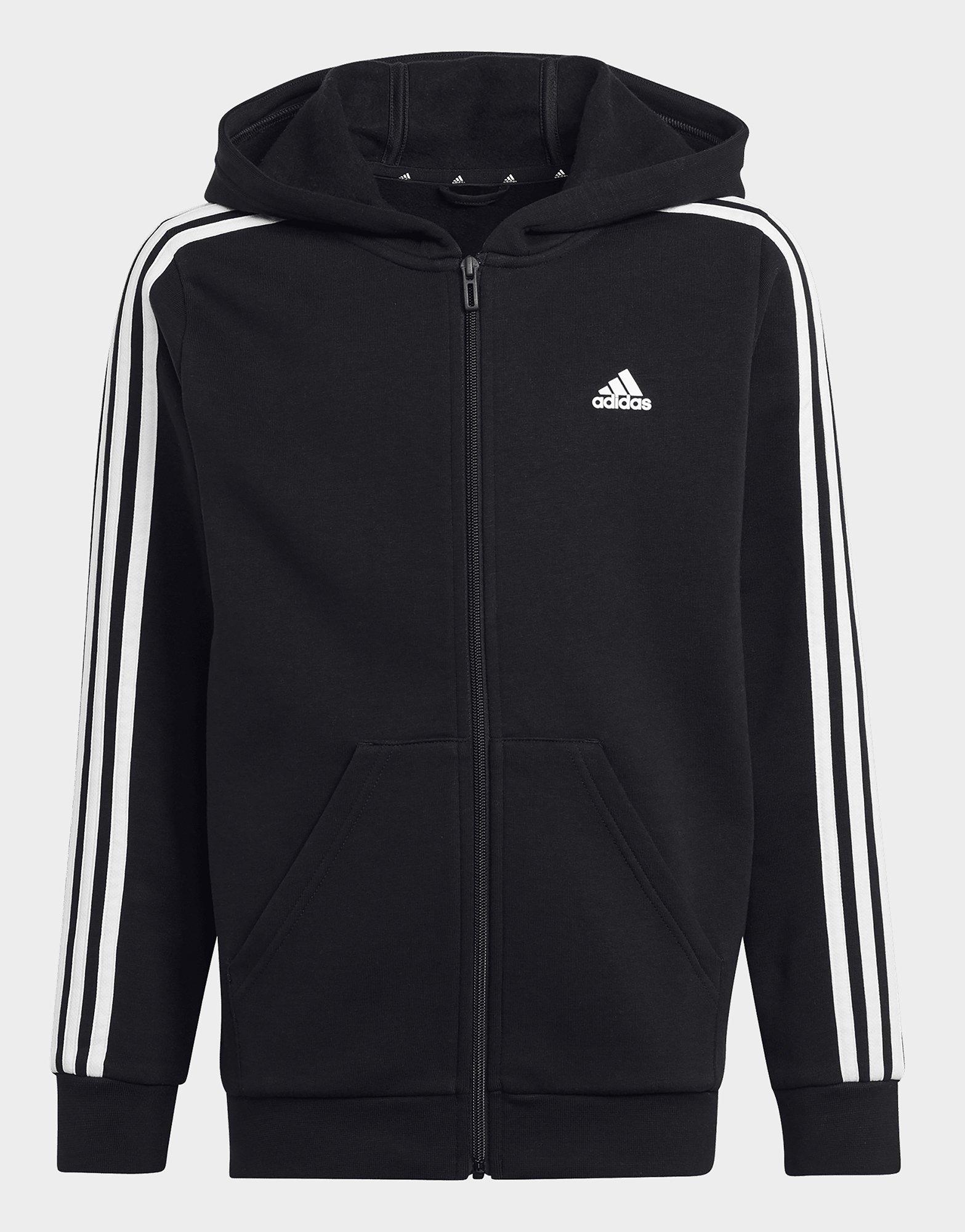 adidas Veste à capuche entièrement zippée en molleton Essentials 3-Stripes