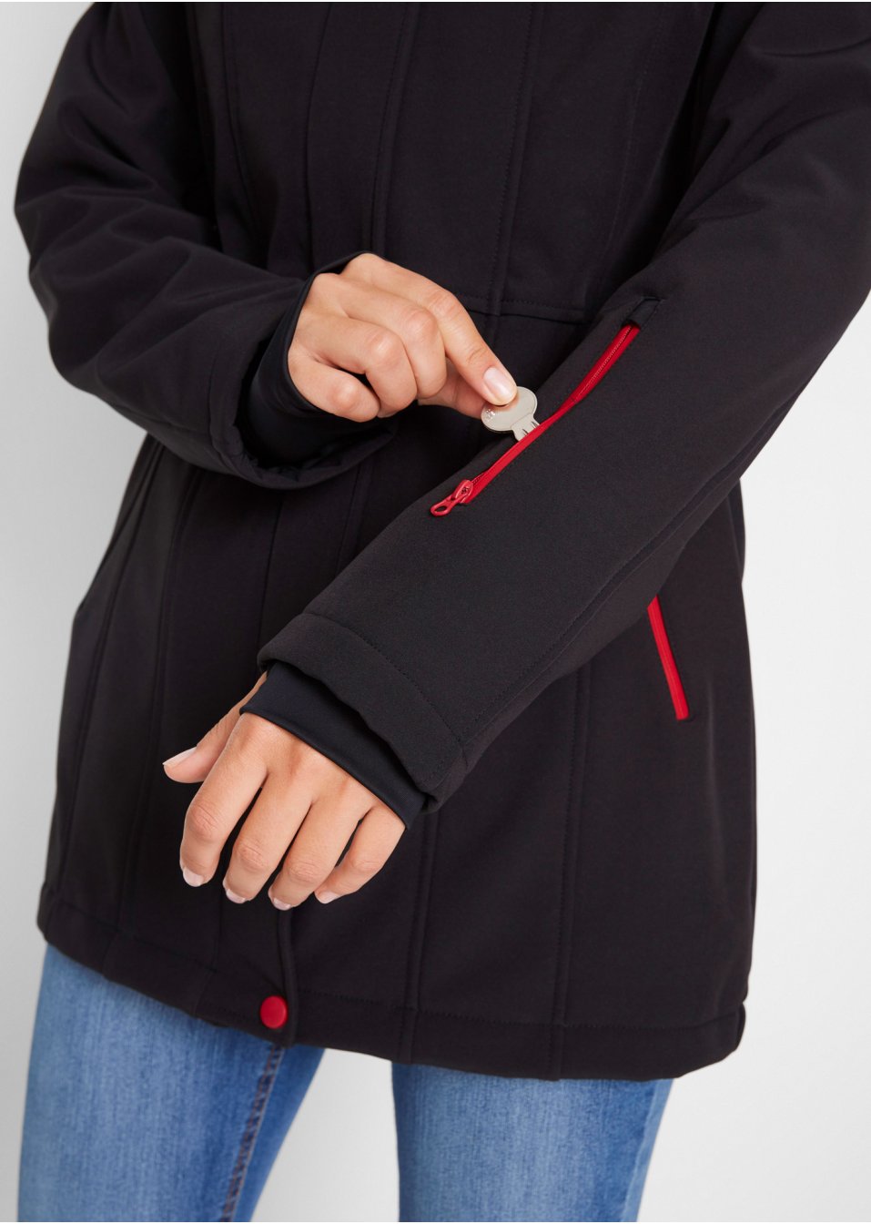Veste longue softshell extensible