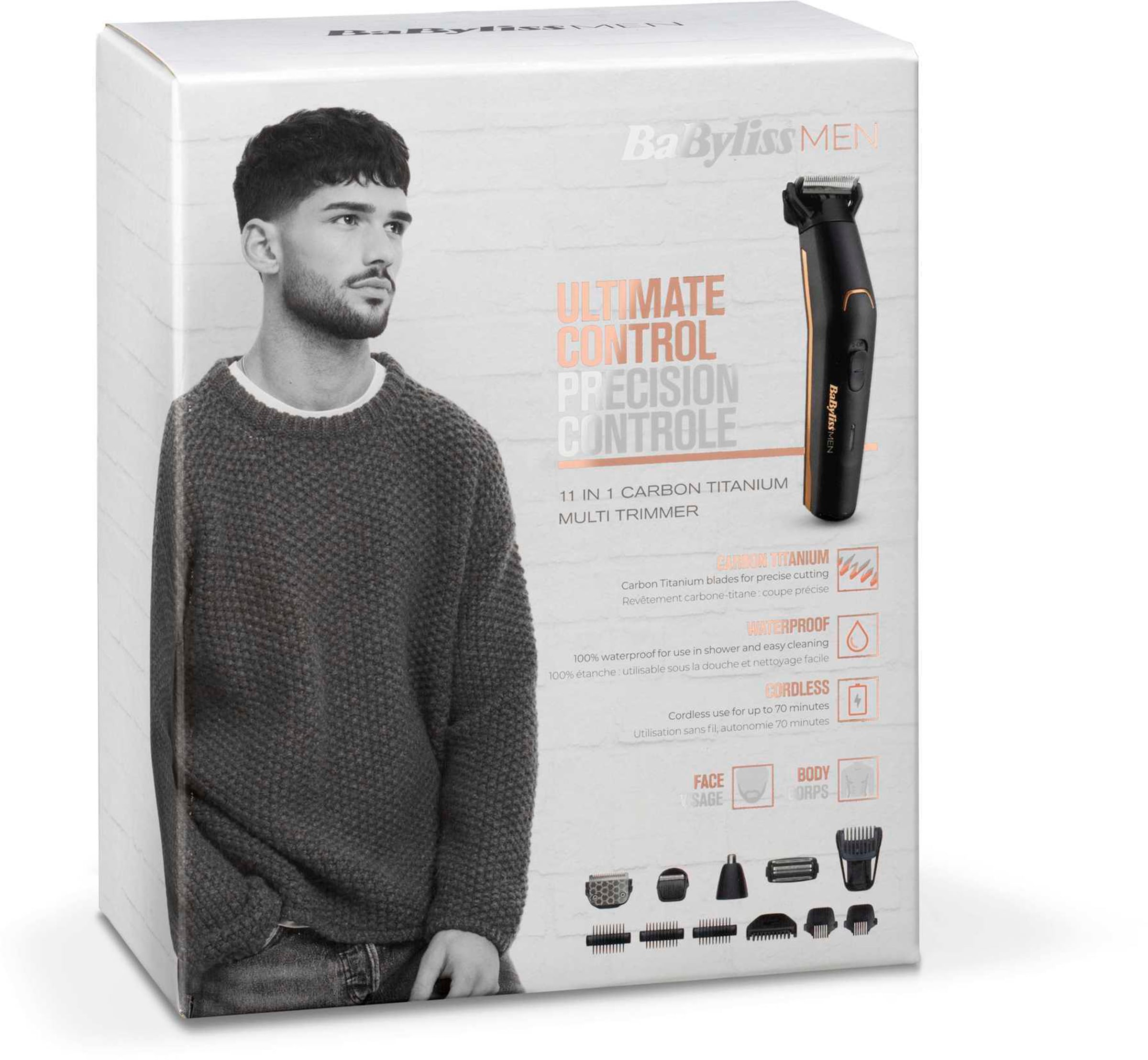 BaByliss Multifunktionstrimmer »11-in-1 Carbon Titanium Multi Trimmer« 10 Aufsätze