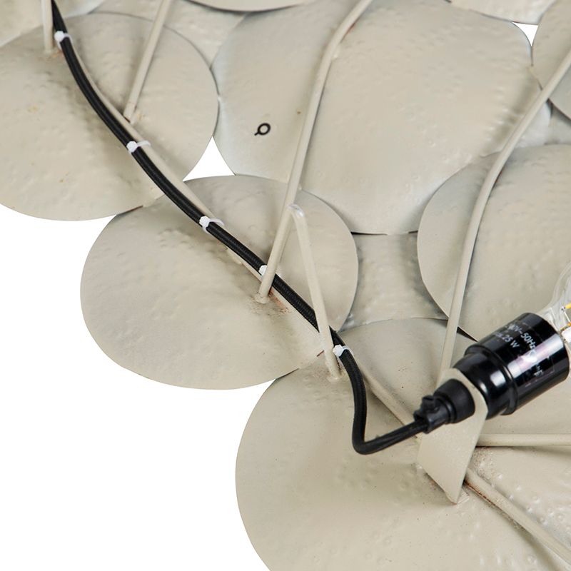 Decorateive oosterse wandlamp goud met wit 2-lichts - Hikina