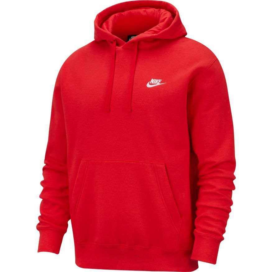 Nike Sweat à Capuche NSW Club - Rouge/Blanc