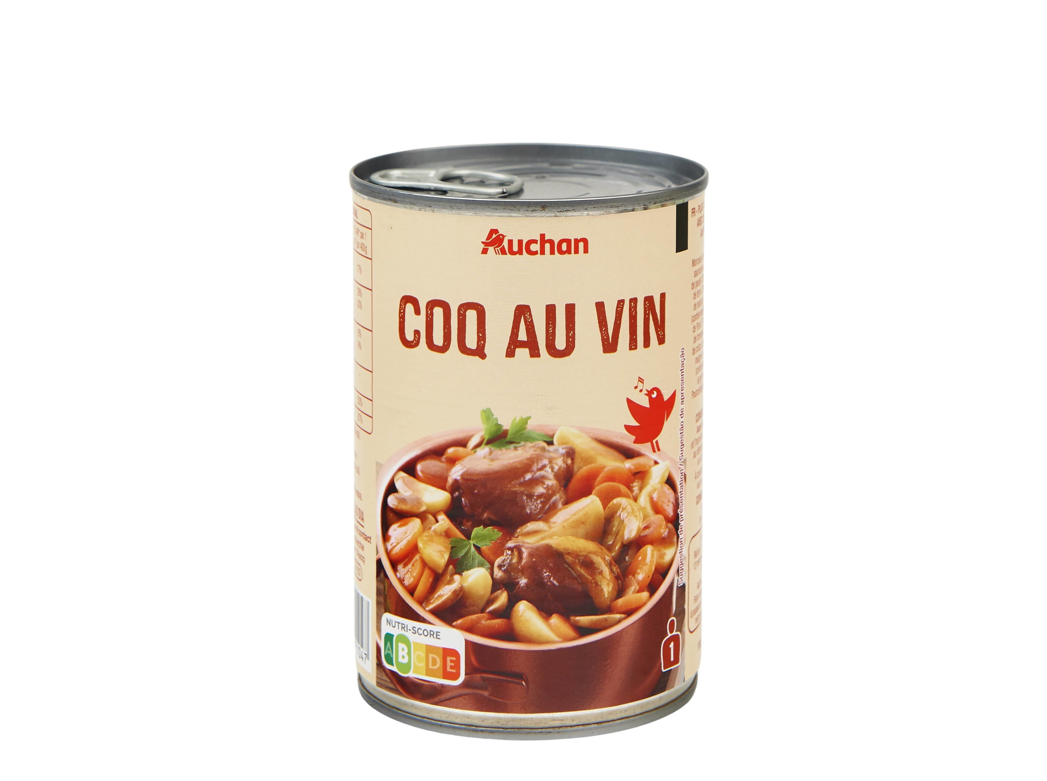 COQ AU VIN AUCHAN LATA 400G