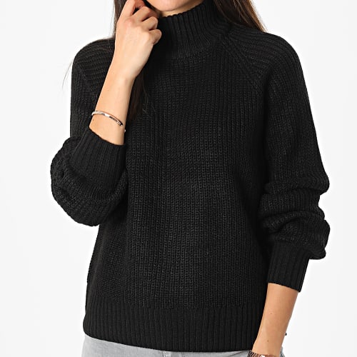 Pull Col Cheminée Femme Timmy Noir