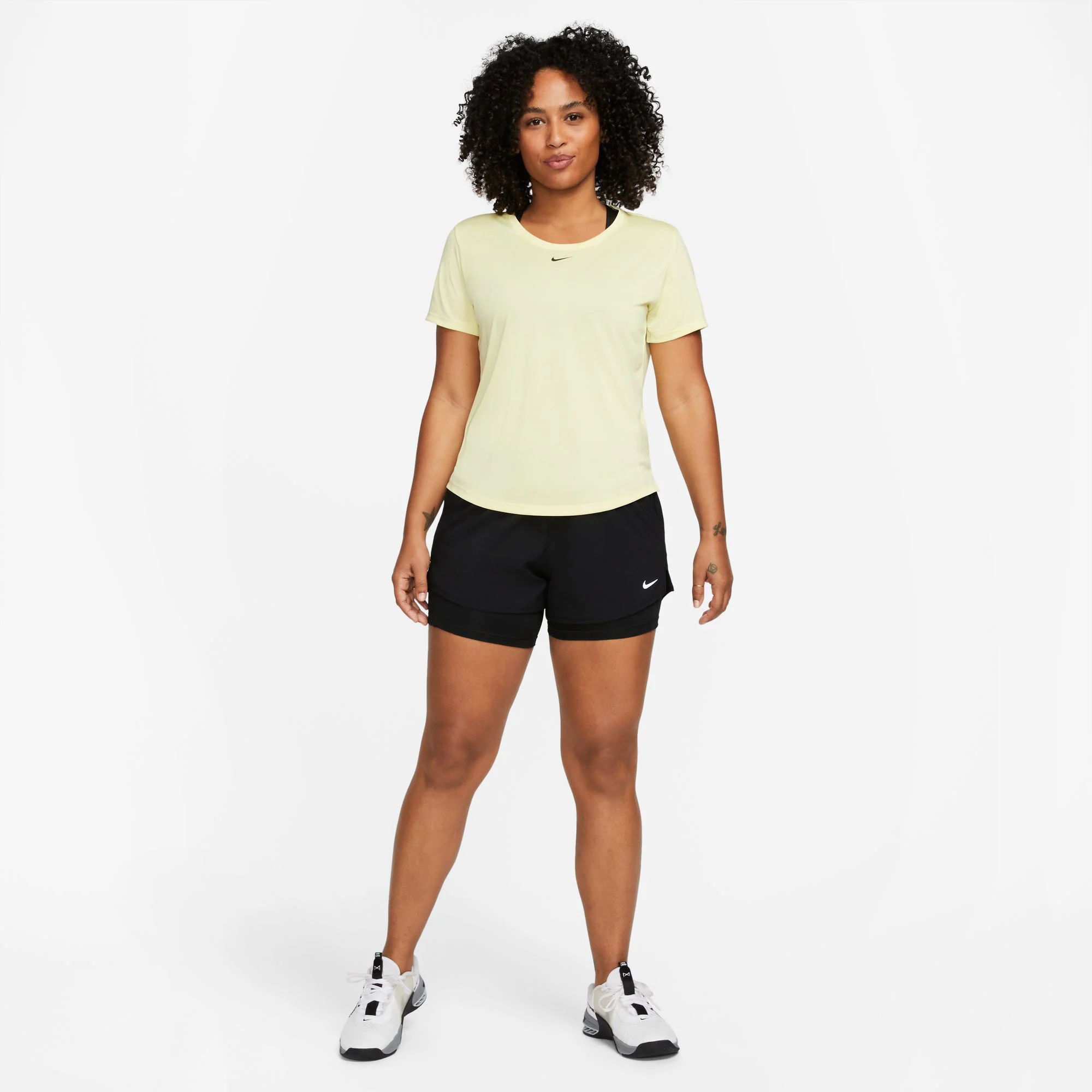 Nike Dri-Fit One MR 2in1 Shorts Femmes - Noir