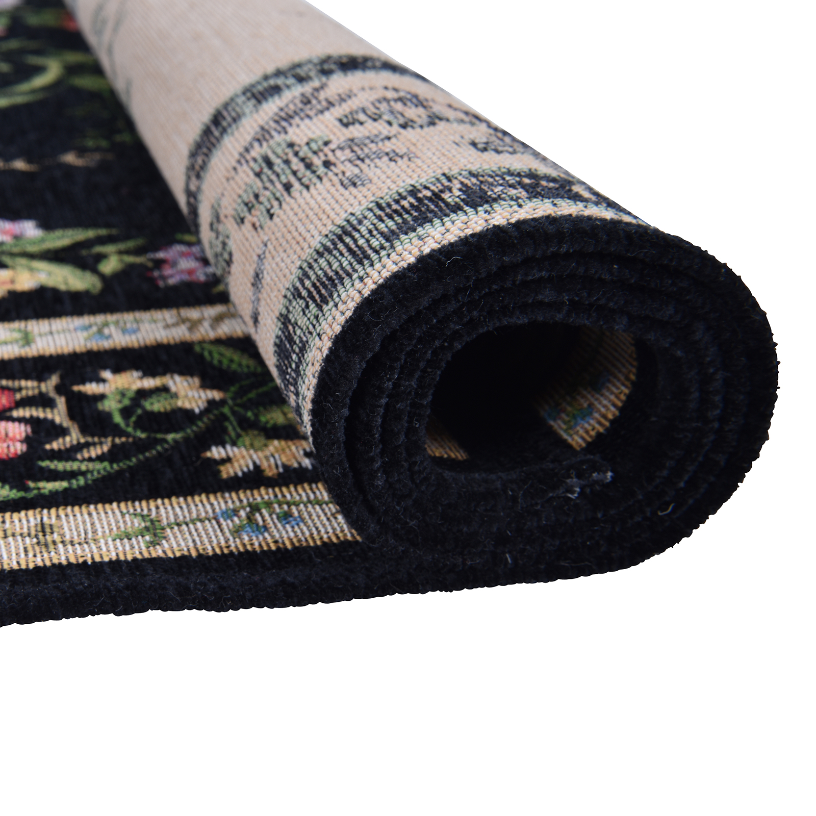 Teppich FLOMI - schwarz - 60x90 cm
