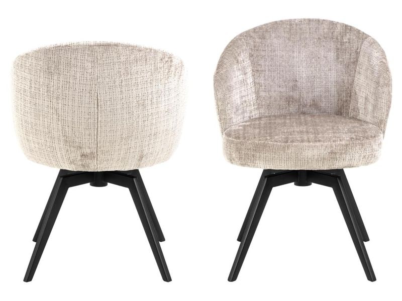 AC Design Stuhl Darlene 1 Stück, Beige Eleganter Esszimmerstuhl mit bequemem Sitz