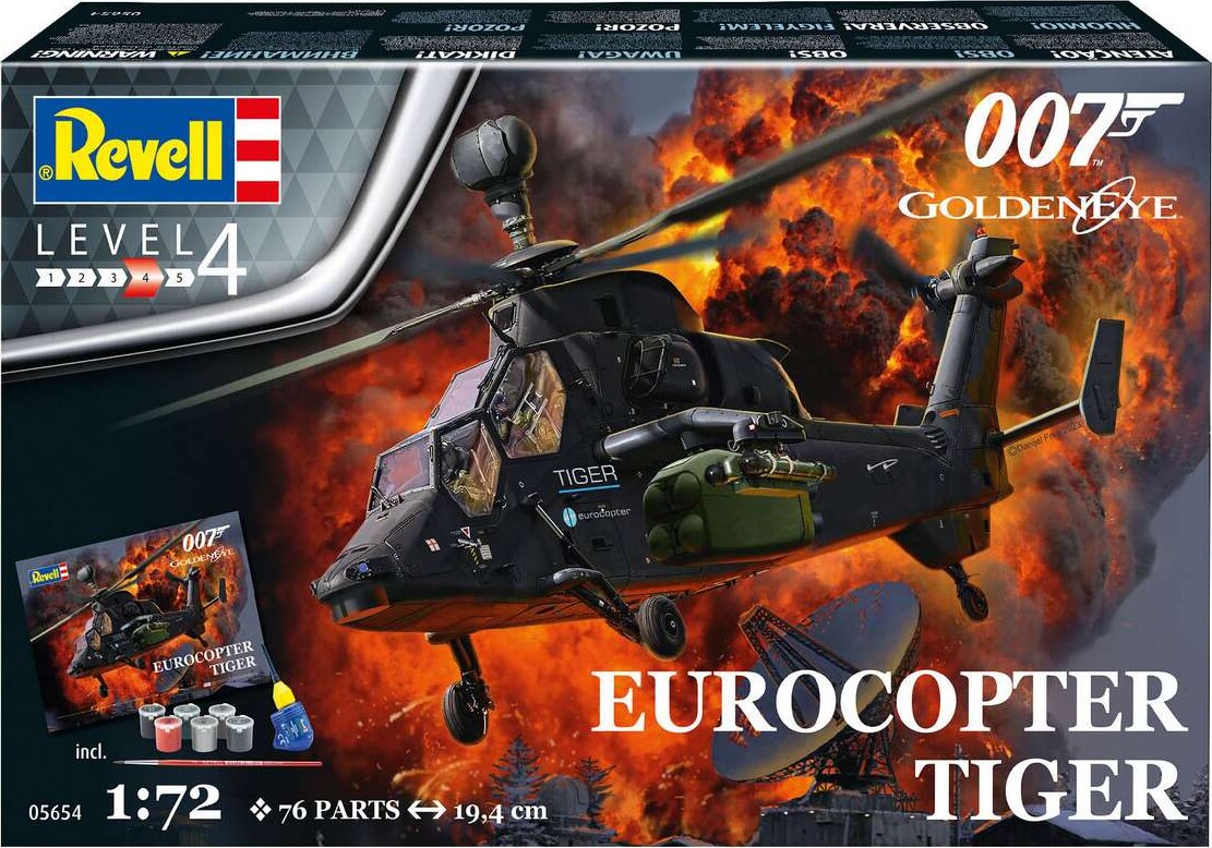 Revell - James Bond Eurocopter Tiger - Level 4 - 1:72 - 05654