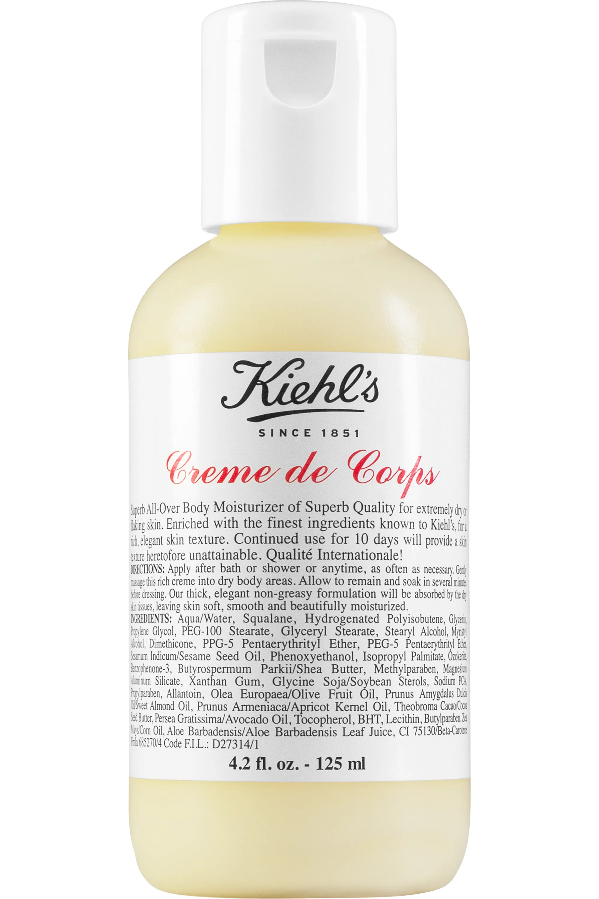 Kiehl's Crème hydratante corps texture riche crème de corps