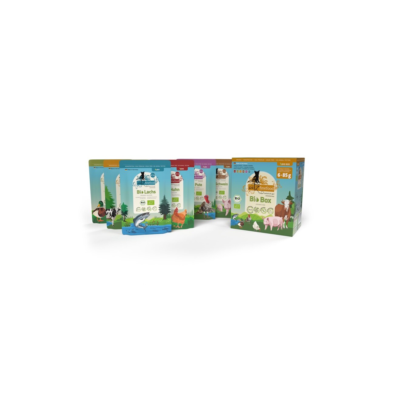 Catz finefood Nassfutter Katze Bio Adult Multipack 6x85 g