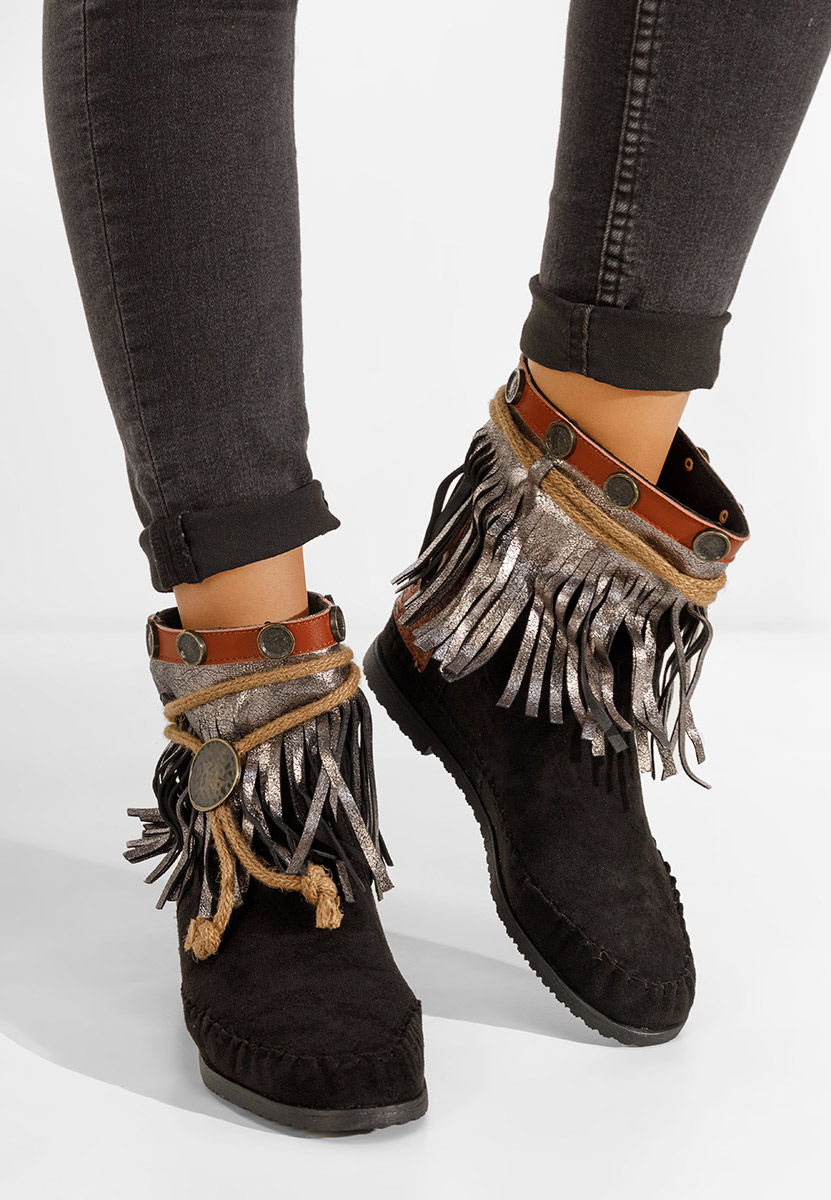 Bottes courtes femme noires Peramora