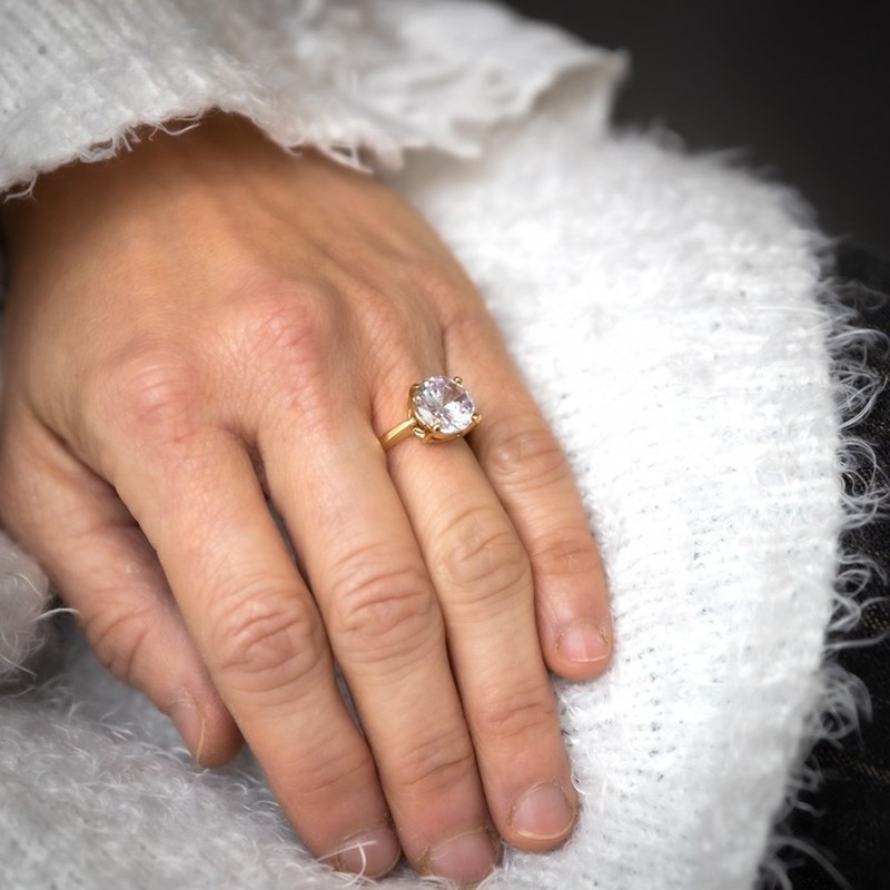 Bague Femme Rhodium APORI