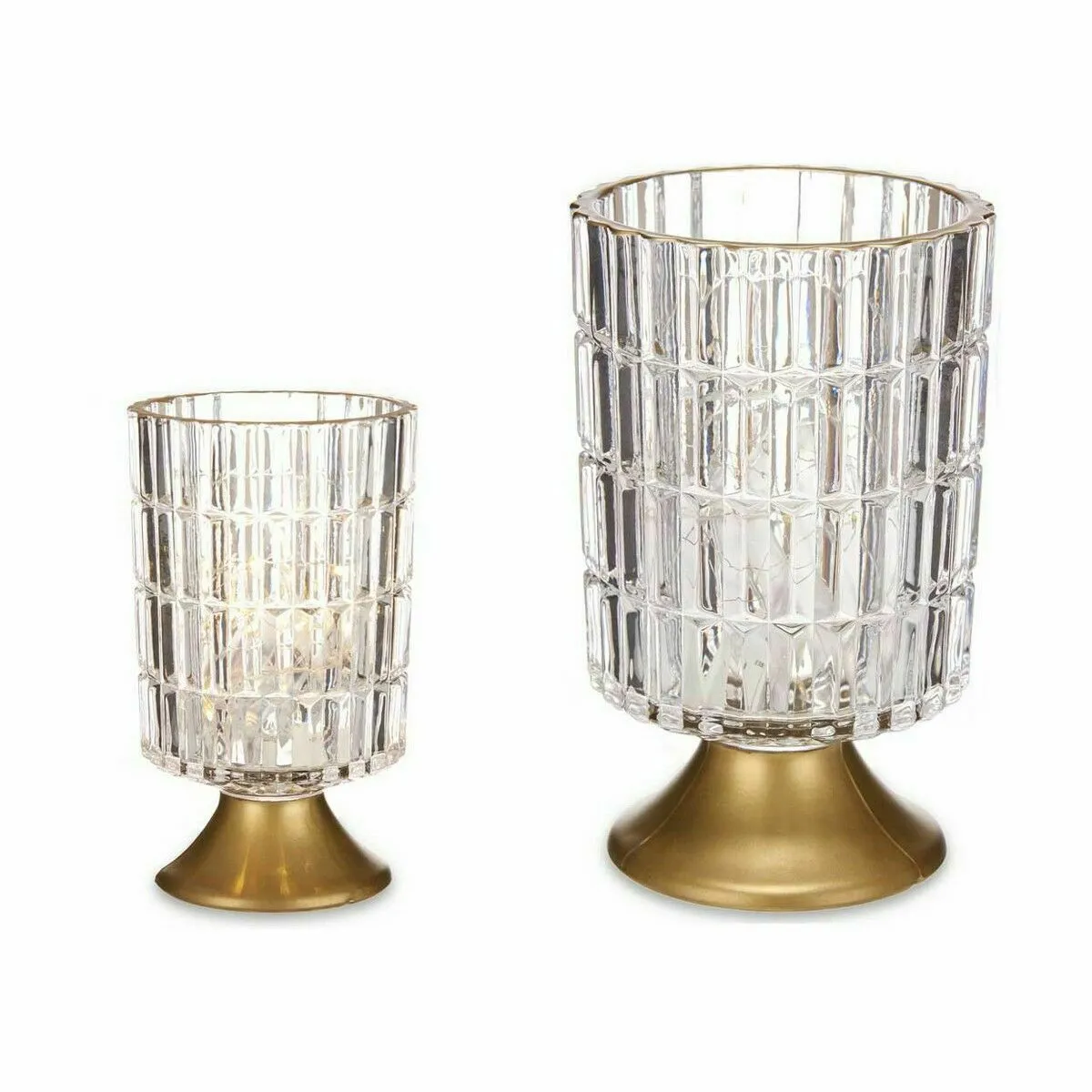 Lanterne à LED Gift Decor - Verre Doré
