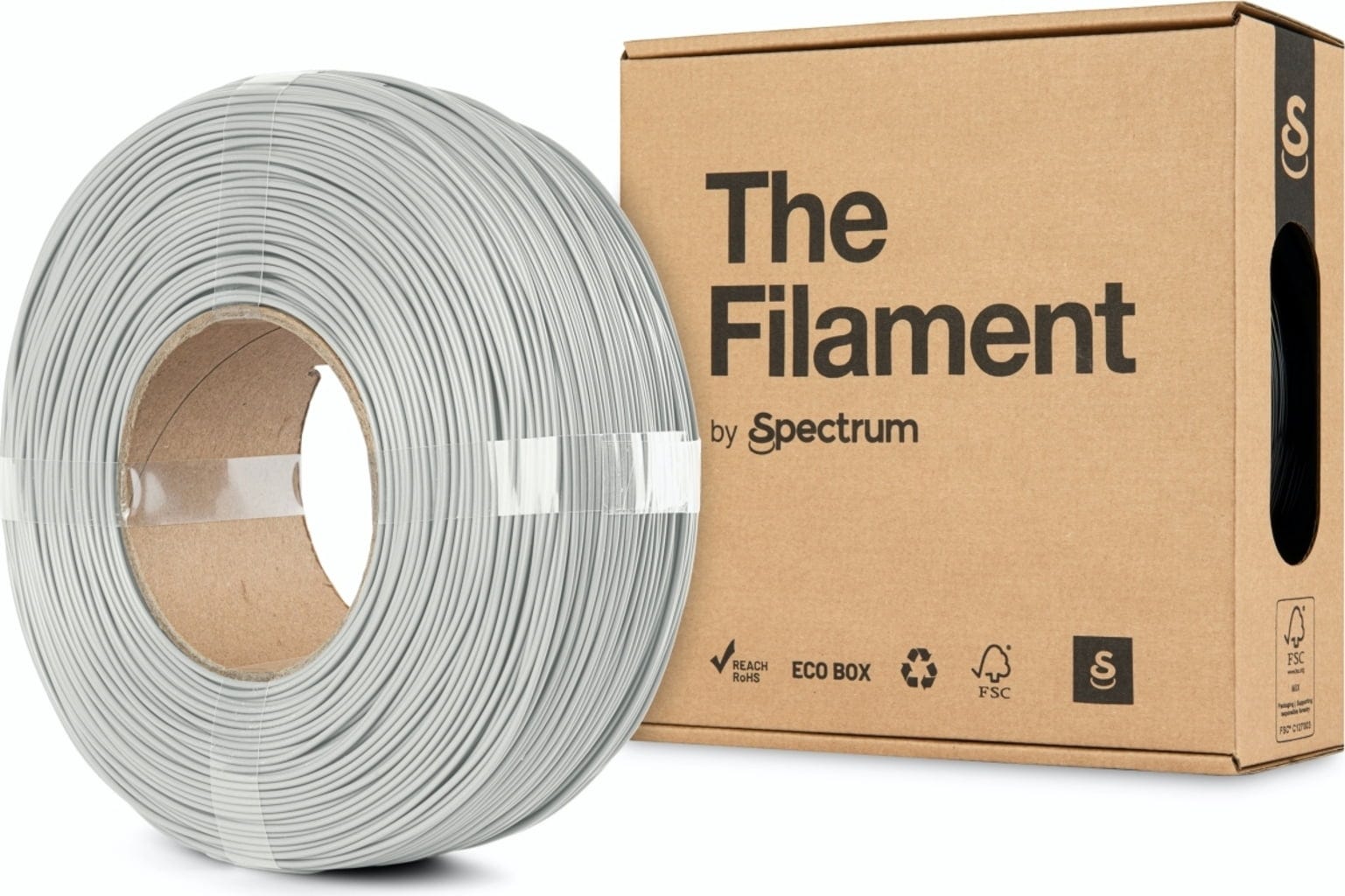 The Filament  ReFill PLA Cloud Grey, 1,75 mm / 1000 g    Zuverlässiges & kostengünstiges PLA ohne Spule in Cloud Grey