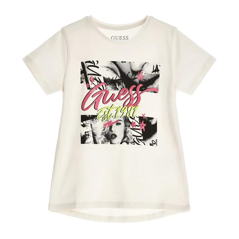 Guess T-shirt Blanc Fille Guess High Low