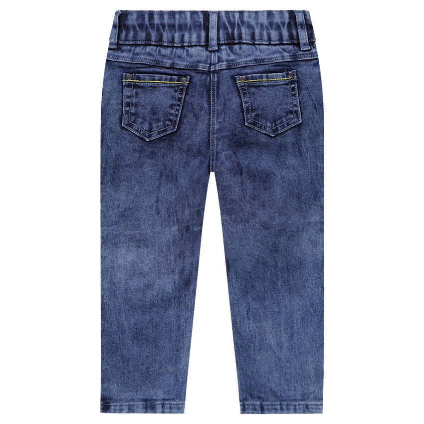 Pantacourt en jeans avec badges brodés Minnie Disney - Bleu moyen