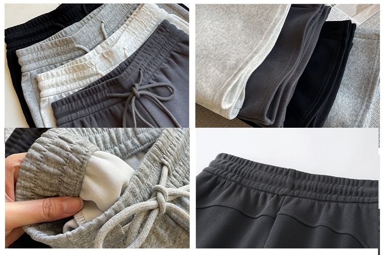 evanesce - Bootcut joggingbroek met trekkoord in de taille