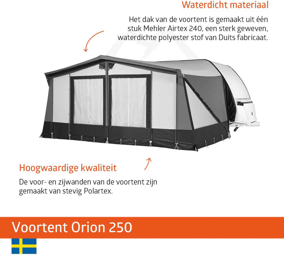Campout Orion 250 voortent - 876-900 cm