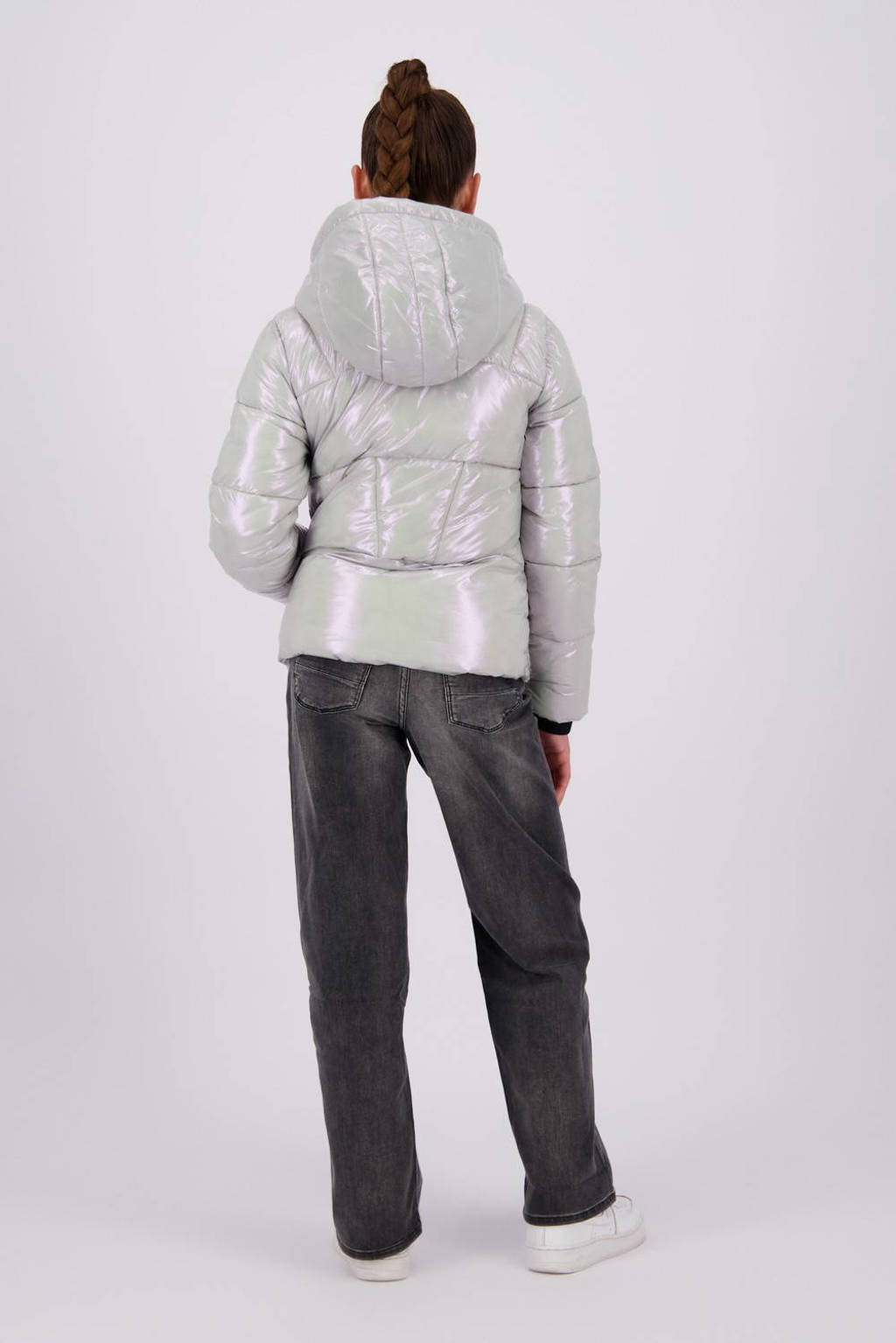 Raizzed gewatteerde winterjas Marly zilver metallic