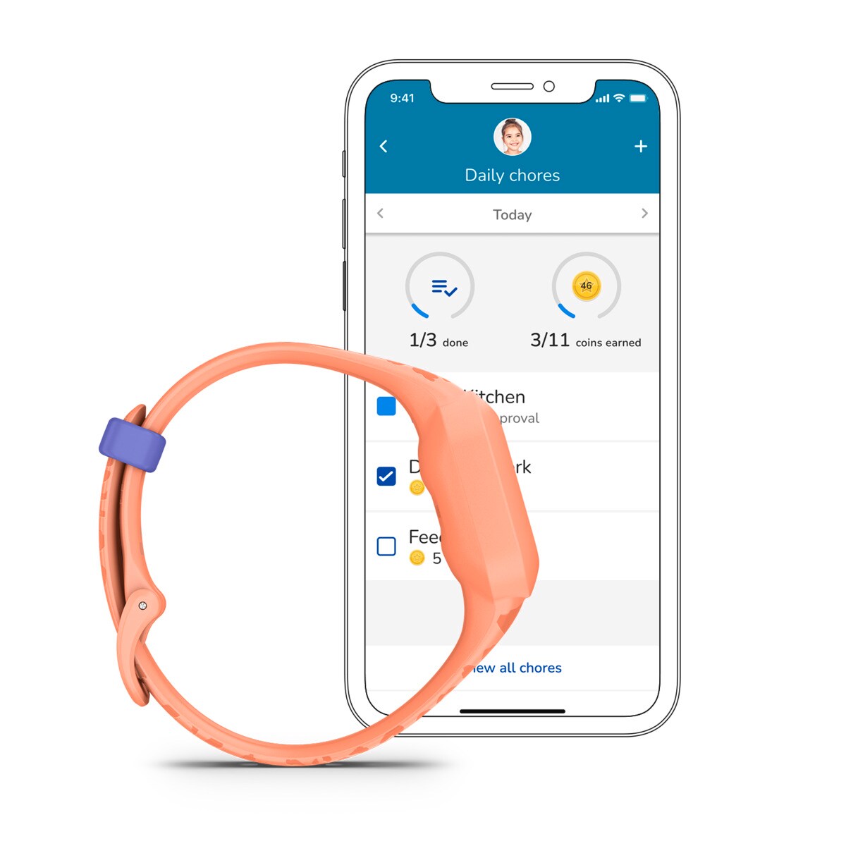 Garmin vívofit jr. 3, Peach Leopard