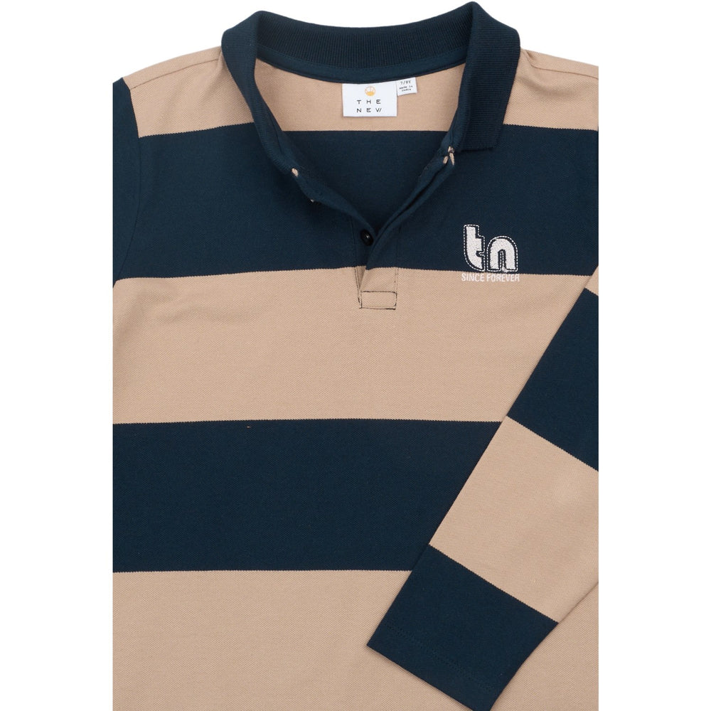 Køb The New Navy Blazer Striped Rhett L_S Pique Polo