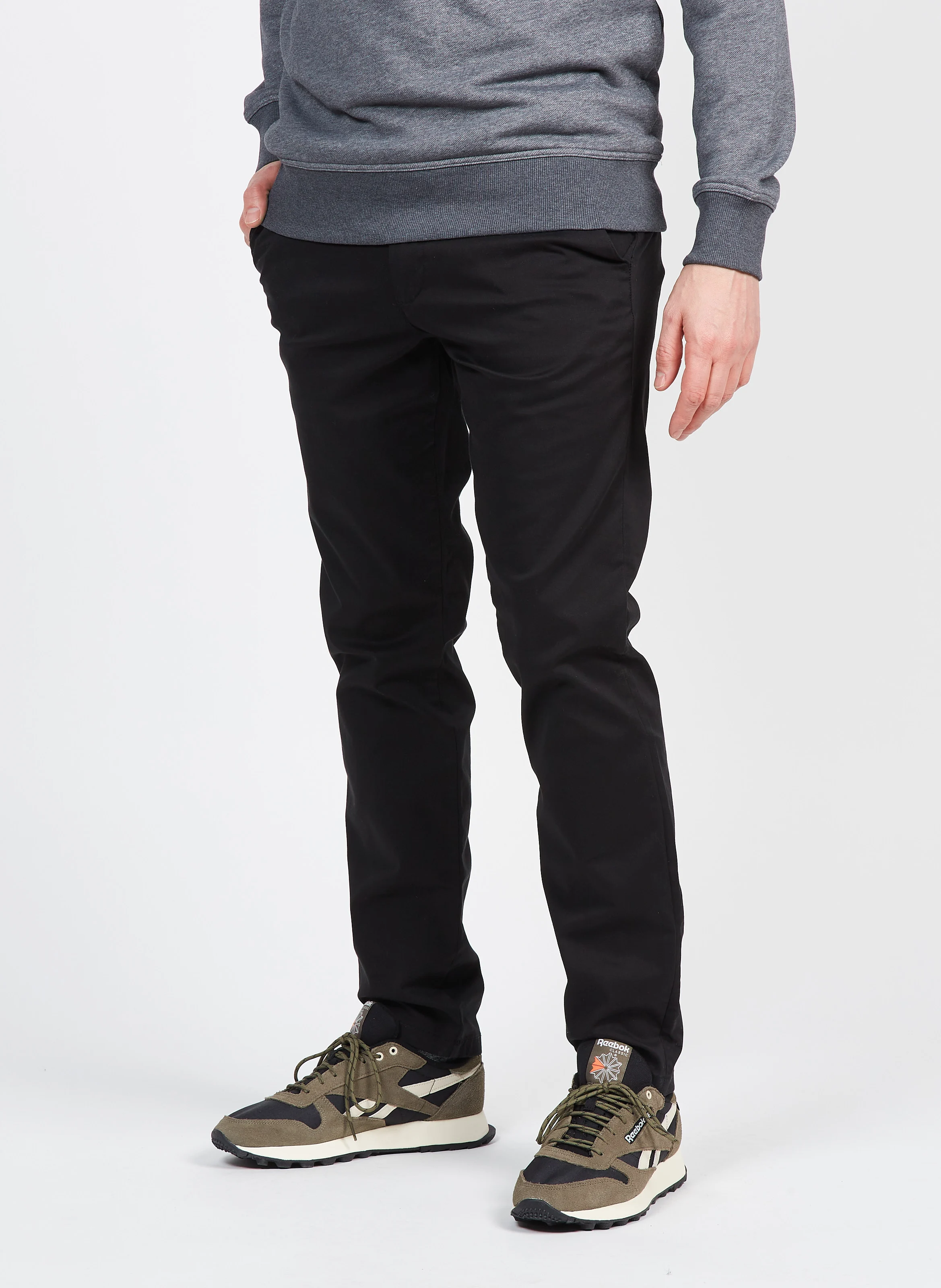 Chino slim en coton| Noir