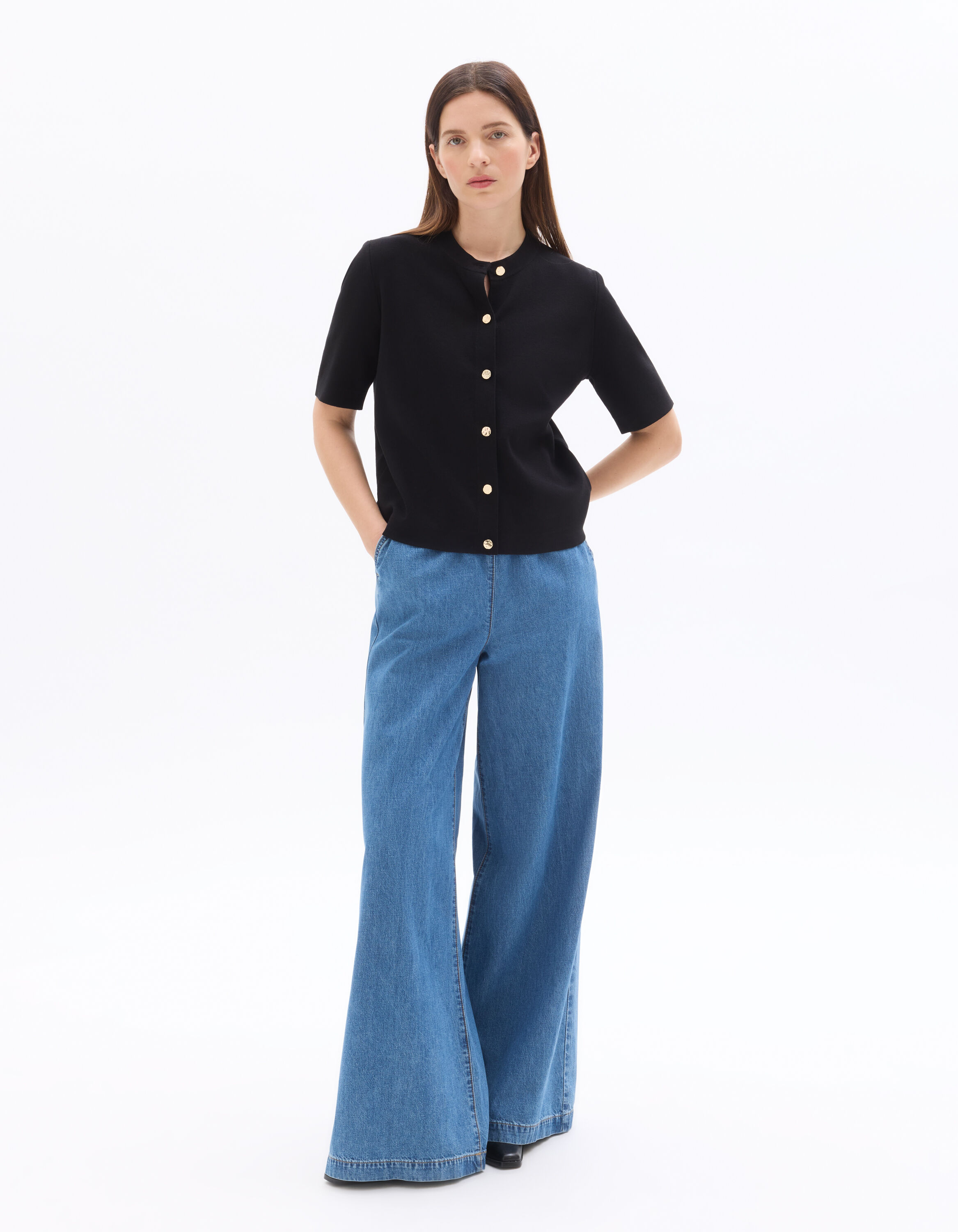Jean jogger large 100% coton - double stone