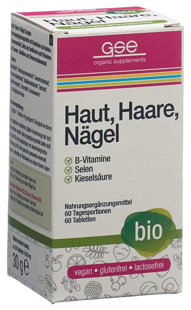 GSE Haut Haare Nägel Complex<br>60 Stück, Glas, Tablette, Bio