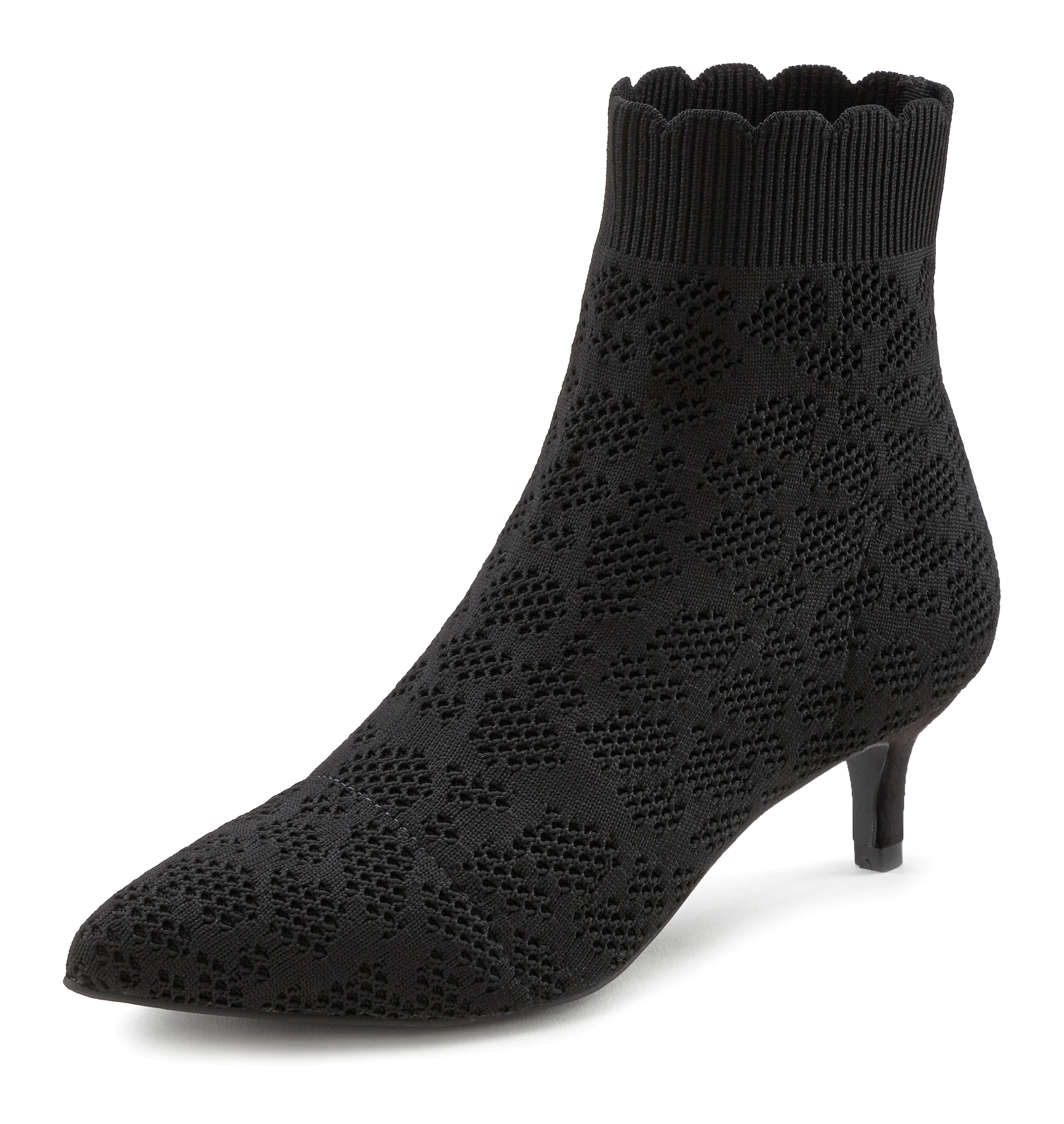 LASCANA Ankleboots »Sock Boot,«  High Heel Stiefelette, Stiefel, kleiner Absatz & elastischer Spitze