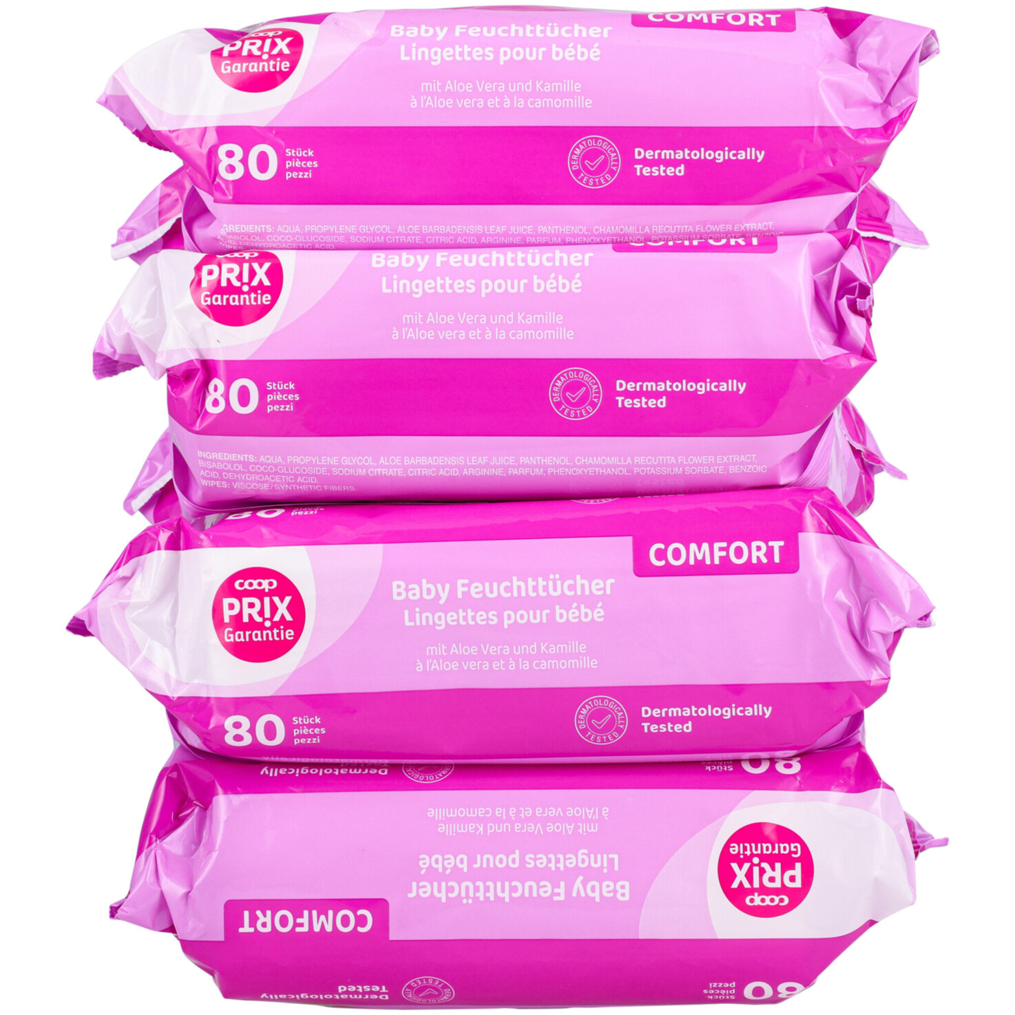 Prix Garantie Baby Comfort Feuchttücher 4x80 Stück