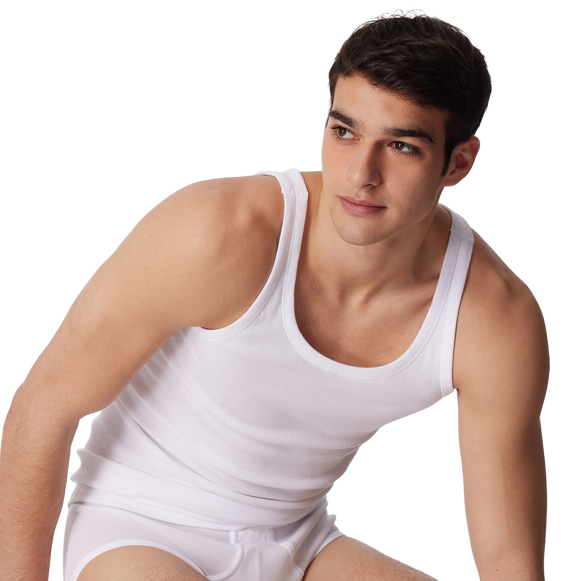 ESSENTIALS Herren Unterhemd Weiß