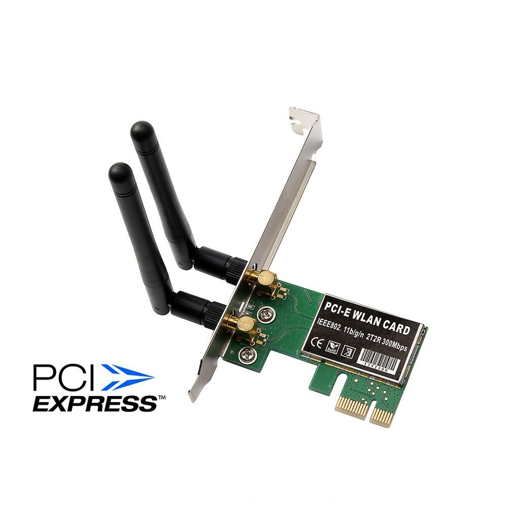 (1200Mbit/s) 5.8Ghz / 2.4Ghz Dualband PCIe x1 WiFi Wireless Netzwerkkarte für PC / Computer Adapter - Schwarz