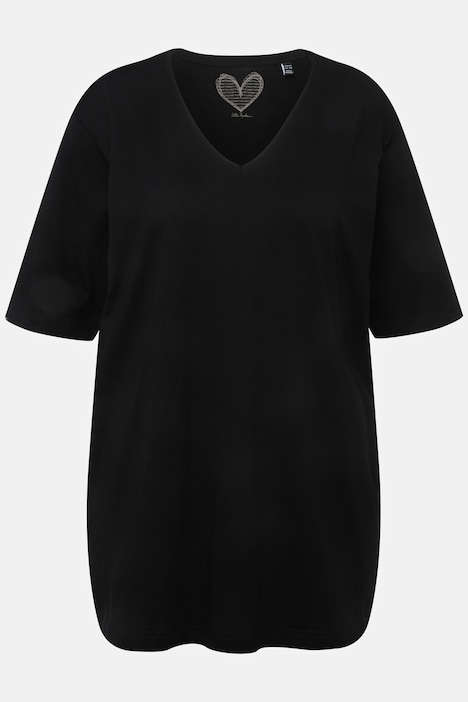 T-Shirt, V-Ausschnitt, Relaxed, Halbarm