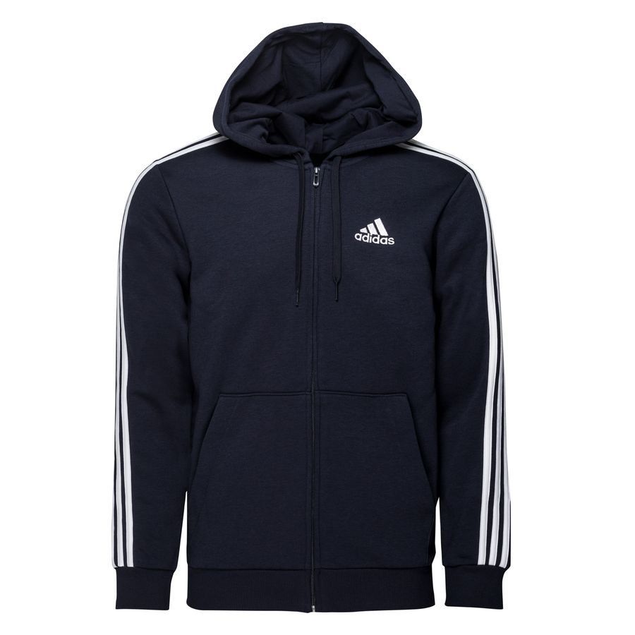 adidas Sweat à Capuche 3-Stripes Essentials - Bleu Marine/Blanc