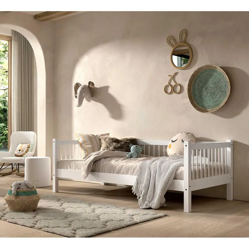 Kajuitbed Forrest 90x200 cm - massief beukenhout - wit